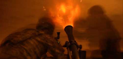 Soldiers fire an M252A1 81mm mortar system at a firing range at night in Grafenwoehr, Germany, Oct. 20, 2017. The soldiers are paratroopers assigned to Headquarters Company, 2nd Battalion, 503rd Infantry Regiment (Airborne). Army photo by Staff Sgt. Alexander C. Henninger. - ALLOW IMAGES