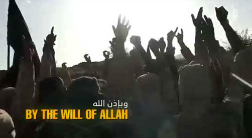 Scene from latest Islamic State video entitled. "Answer the Call." - ALLOW IMAGES