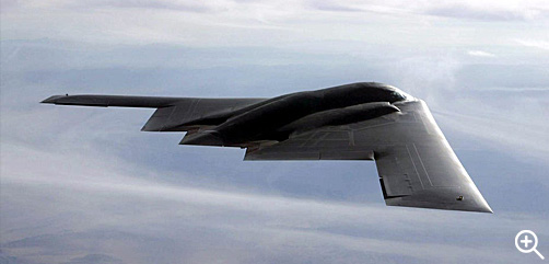 The B-2 Spirit is a multi-role bomber capable of delivering both conventional and nuclear munitions. A dramatic leap forward in technology, the bomber represents a major milestone in the U.S. bomber modernization program. The B-2 brings massive firepower to bear, in a short time, anywhere on the globe through previously impenetrable defenses. (U.S. Air Force photo by Bobbie Garcia) - ALLOW IMAGES