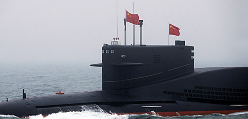 China’s Type 094 (Jin class) nuclear-powered ballistic missile sub. - ALLOW IMAGES