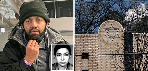 Colleyville, TX synagogue attacker Malik Faisal Akram and Aafia Siddiqui (inset). - ALLOW IMAGES