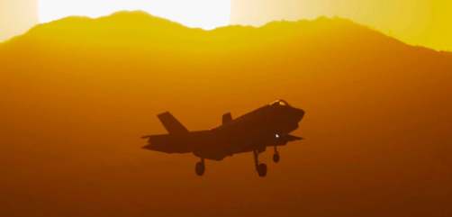 An Air Force F-35A Lightning II prepares to land at Luke Air Force Base, Ariz., Nov. 2, 2020. - ALLOW IMAGES