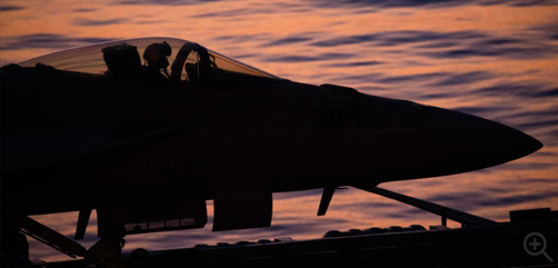 An F/A-18E Super Hornet, attached to the ‘Tomcatters’ of Strike Fighter Squadron 31, prepares to launch from the flight deck of the aircraft carrier USS Gerald R. Ford in the Ionian Sea, August 1, 2023. The Gerald R. Ford Carrier Strike Group is on a scheduled deployment in the U.S. Naval Forces Europe area of operations, employed by U.S. Sixth Fleet to defend U.S., allied, and partner interests. Image: DoD - ALLOW IMAGES