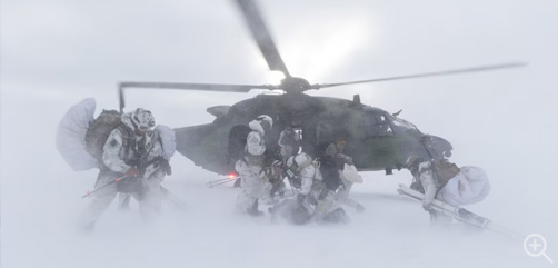 Army Green Berets load onto a Finnish army transport helicopter during Exercise Talvikotka in Lapland, Finland, March 12, 2023. The bilateral exercise seeks to enhance arctic training tactics and techniques. Image: DoD