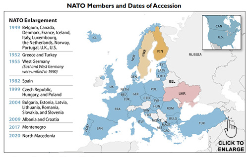 NATO member states and dates of accession. - ALLOW IMAGES