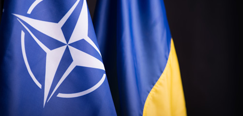 NATO and Ukranian flags side by side. Image: DepositPhotos.com- ALLOW IMAGES