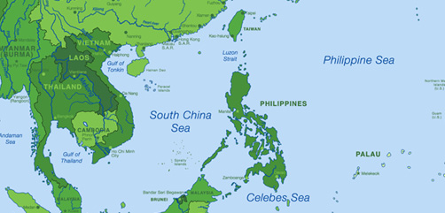 Map of South China Sea region. Image: DepositPhotos.com- ALLOW IMAGES