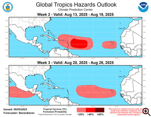 Global Tropics Hazards Outlook - ALLOW IMAGES