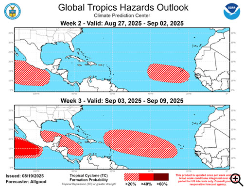 Global Tropics Hazards Outlook - ALLOW IMAGES