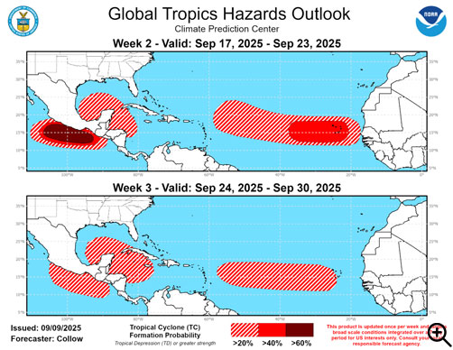 Global Tropics Hazards Outlook - ALLOW IMAGES
