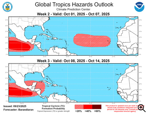 Global Tropics Hazards Outlook - ALLOW IMAGES