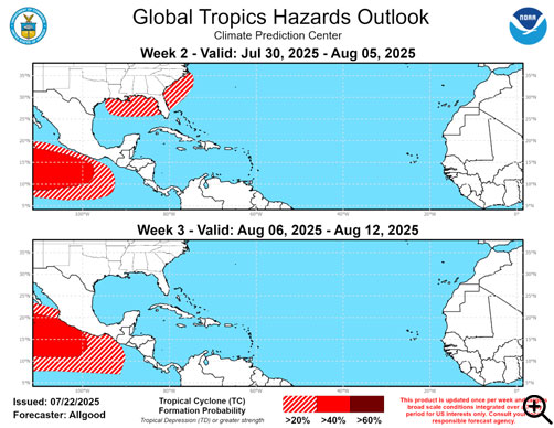 Global Tropics Hazards Outlook - ALLOW IMAGES