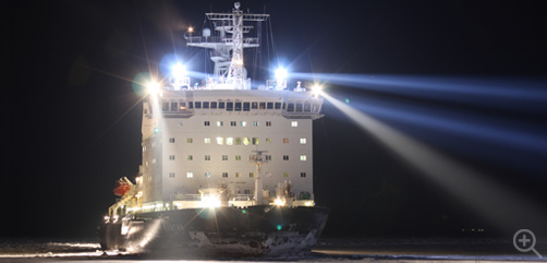 Vaygach is a 498 ft Russian shallow-draught nuclear-powered icebreaker operating in the Arctic. She is still among the largest polar icebreakers ever built. Image: DepositPhotos.com - ALLOW IMAGES
