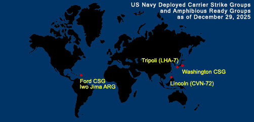 Fleet and Marine Tracker Map as of December 29, 2025.  - ALLOW IMAGES