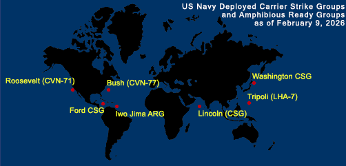 Fleet and Marine Tracker Map as of Feb 9, 2026.  - ALLOW IMAGES