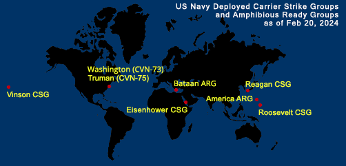 Fleet and Marine Tracker Map as of Feb 20, 2024.  - ALLOW IMAGES