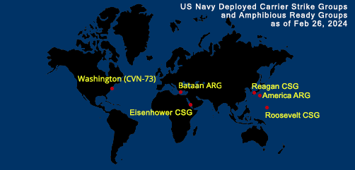 Fleet and Marine Tracker Map as of Feb 26, 2024.  - ALLOW IMAGES