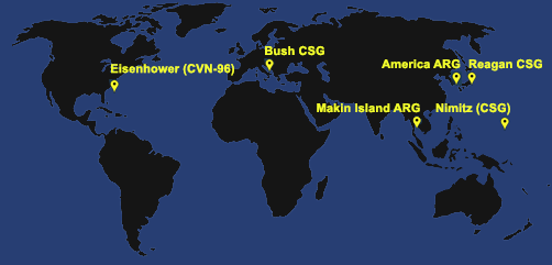 Fleet and Marine Tracker Map as of February 27, 2023.  - ALLOW IMAGES