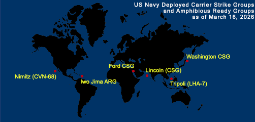Fleet and Marine Tracker Map as of March 16, 2026. - ALLOW IMAGES