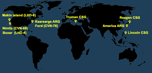 Fleet and Marine Tracker Map as of March 21, 2022.  - ALLOW IMAGES