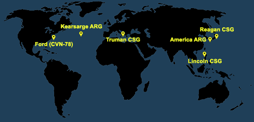 Fleet and Marine Tracker Map as of March 28, 2022.  - ALLOW IMAGES