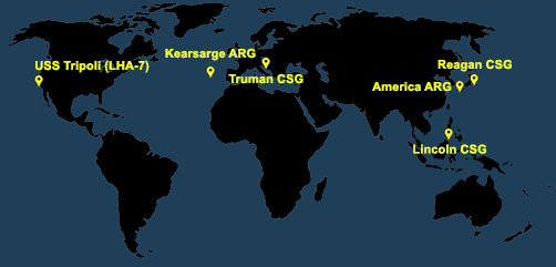 Fleet and Marine Tracker Map as of April 4, 2022.  - ALLOW IMAGES
