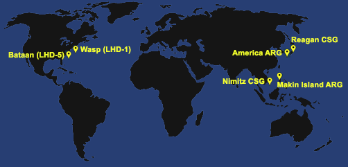 Fleet and Marine Tracker Map as of May 1, 2023.  - ALLOW IMAGES