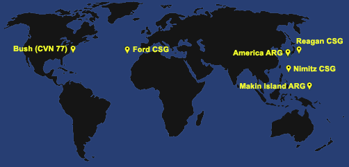 Fleet and Marine Tracker Map as of May 15, 2023.  - ALLOW IMAGES