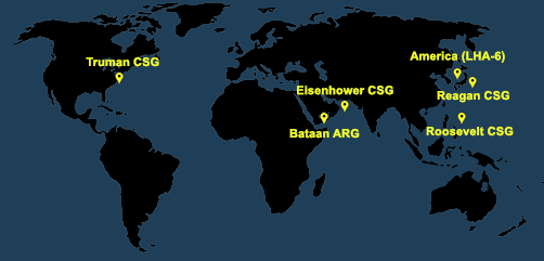Fleet and Marine Tracker Map as of June 8, 2020  - ALLOW IMAGES