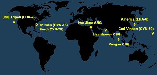 Fleet and Marine Tracker Map as of June 21, 2021  - ALLOW IMAGES