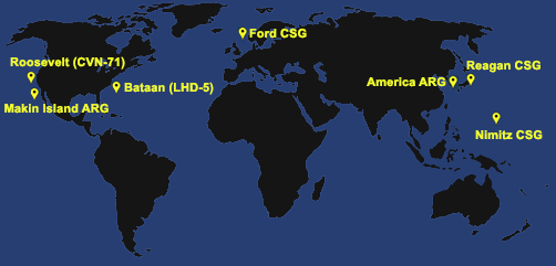 Fleet and Marine Tracker Map as of June 5, 2023.  - ALLOW IMAGES