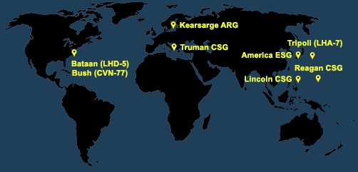 Fleet and Marine Tracker Map as of June 6, 2022.  - ALLOW IMAGES