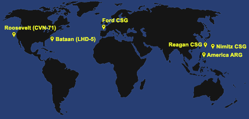 Fleet and Marine Tracker Map as of June 12, 2023.  - ALLOW IMAGES