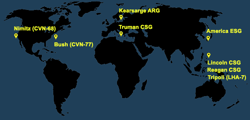 Fleet and Marine Tracker Map as of June 13, 2022.  - ALLOW IMAGES