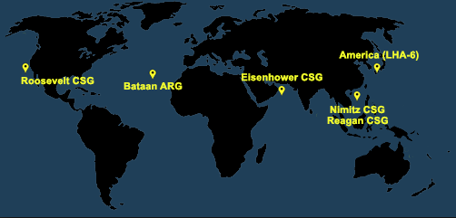 Fleet and Marine Tracker Map as of July 6, 2020. Fleet and Marine Tracker Map as of July 6, 2020 - ALLOW IMAGES