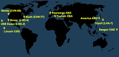 Fleet and Marine Tracker Map as of June 27, 2022.  - ALLOW IMAGES