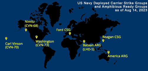 Fleet and Marine Tracker Map as of Aug 14 2023.  - ALLOW IMAGES