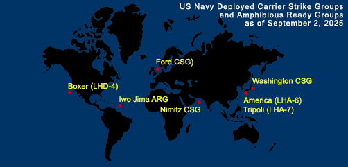 Fleet and Marine Tracker Map as of Sept 2, 2025.  - ALLOW IMAGES