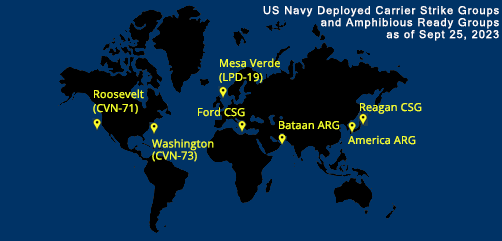 Fleet and Marine Tracker Map as of Sept 25, 2023.  - ALLOW IMAGES