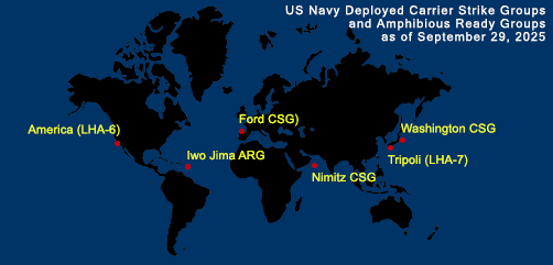 Fleet and Marine Tracker Map as of Sept 22, 2025.  - ALLOW IMAGES