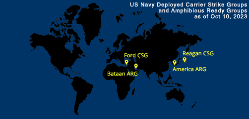 Fleet and Marine Tracker Map as of Oct 10, 2023.  - ALLOW IMAGES