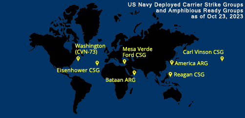Fleet and Marine Tracker Map as of Oct 23, 2023.  - ALLOW IMAGES