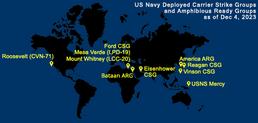 Fleet and Marine Tracker Map as of Dec 4, 2023.  - ALLOW IMAGES
