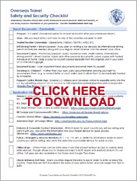 Overseas Travel Safety and Security Checklist - ALLOW IMAGES