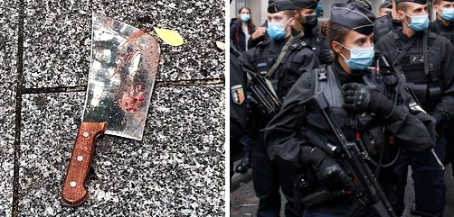 Meat cleaver attack in Paris. - ALLOW IMAGES- ALLOW IMAGES