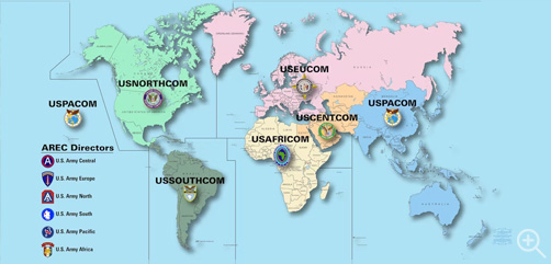 Geographic Combatant Command Map. Image: DoD - ALLOW IMAGES