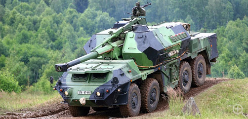 The Czech Republic has donated 13 DANAs, a 152.4 mm (6 in) self-propelled artillery piece capable of 4 rounds per minute in semi-auto mode and 2 round per minute in manual mode. DANA's unique feature is that its autoloader is able to load a shell and a cartridge in any elevation of the barrel. Image: Adam Hauner / Wikipedi via CC BY-SA 4.0 - ALLOW IMAGES