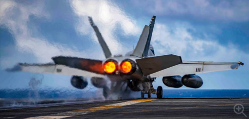 A Navy F/A-18F Super Hornet launches from the USS Nimitz in the Pacific Ocean, June 2, 2023. Image: DoD - ALLOW IMAGES