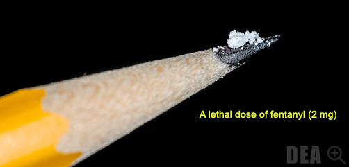 DEA image of a lethal dose of fentanyl.  - ALLOW IMAGES