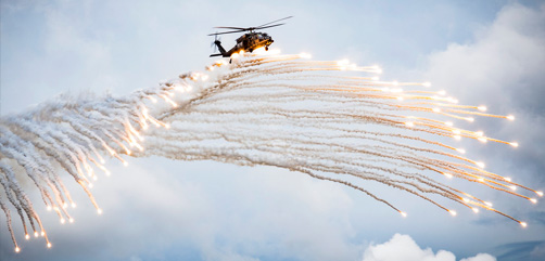 Airmen assigned to the 347th Rescue Group drop flares during a "fini flight" for Col. Bryan Creel, the group's commander, at Moody Air Force Base, Ga., June 5, 2020. The fini flight is an Air Force tradition marking pilots' departure from a unit, or the last time they fly an aircraft. Creel's event marked his slated move to Incirlik Air Base, Turkey, to command the 39th Air Base Wing.
 - ALLOW IMAGES